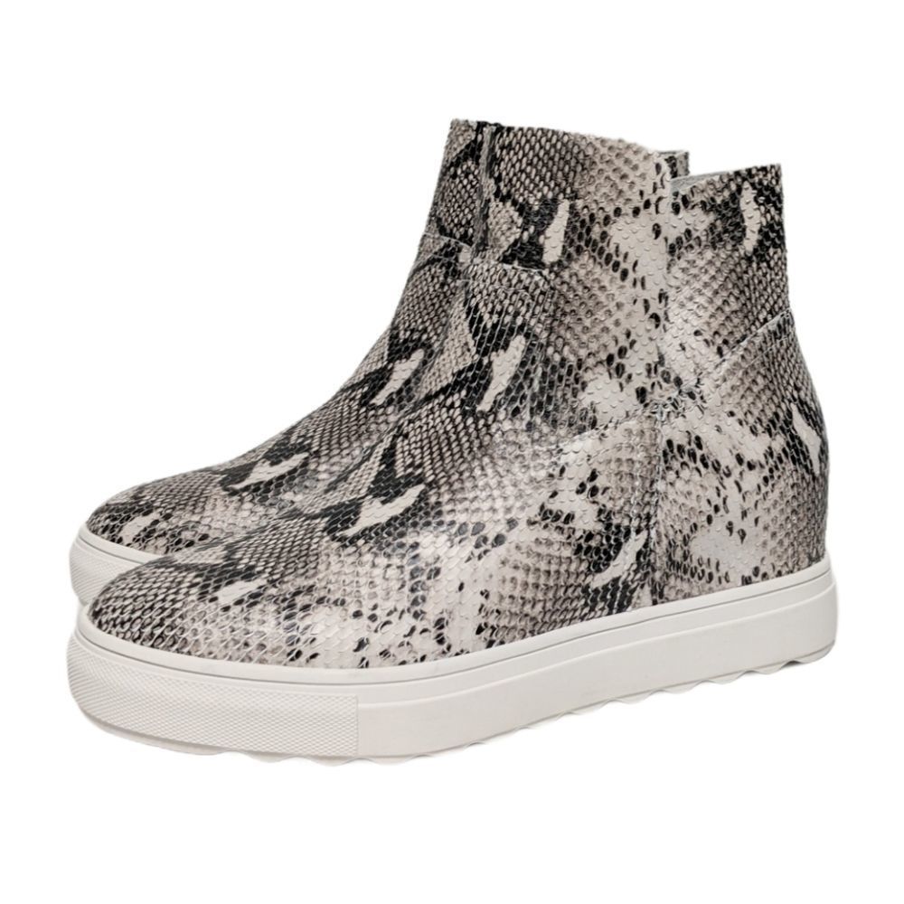 J/Slides Snake Print Platform Shoes View 3